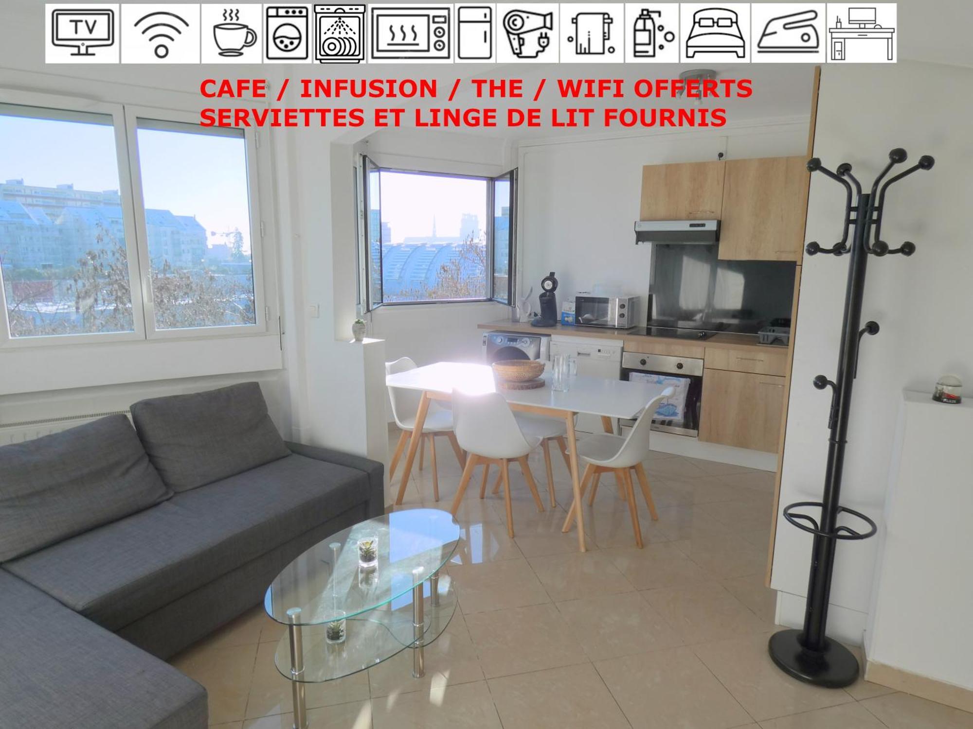 37M2 Lumineux Face Gare Sncf, Wifi Et Cafe Et The Offerts Daire Orléans Dış mekan fotoğraf